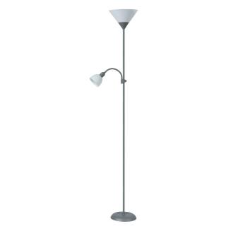 LAMPADAR  ACTION 4028 ARGINTIU ALB E27 1X100W + E14 1X25W D230X1800MM