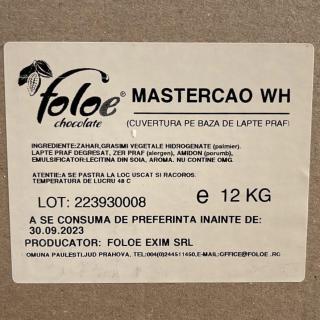 Cuvertura Ciocolata Alba Mastercao Wh 12 kg