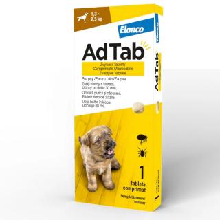 AdTab Dog 56.25 mg (1.3 - 2.5 kg) - o tableta