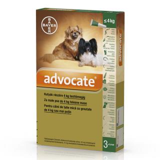 Advocate Dog (0-4 kg) ,   3 pipete Spot-on