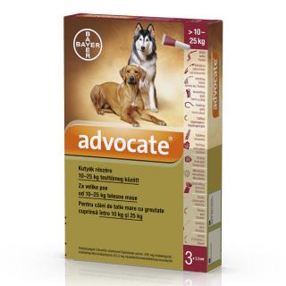 Advocate Dog (10-25 kg) ,   3 pipete Spot-on