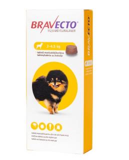 Bravecto 112,50 mg (2-4,5 kg)  - 1 tableta masticabila