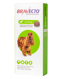 Bravecto 500 mg (10-20 kg)  - 1 tableta masticabila