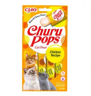 Churu Pops Recompense pentru Pisici cu Pui - 4 x 15 g