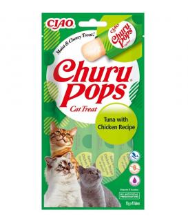 Churu Pops Recompense pentru Pisici cu Ton si Pui - 4 x 15 g