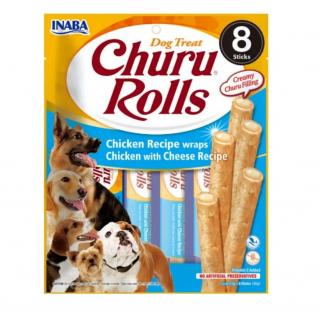 Churu Rolls Recompense pentru Caini cu Pui, fara cereale - 8 x 12 g
