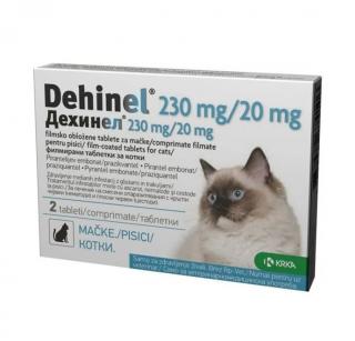 Dehinel Cat 230 mg - 20 mg ,   2 comprimate pentru pisici