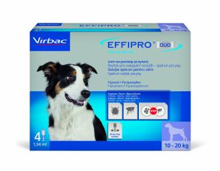 Effipro Duo Dog M 134 40 mg (10-20 kg) ,   Cutie cu 4 Pipete Spot-On