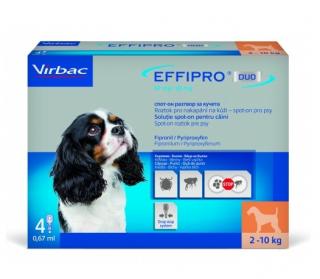 Effipro Duo Dog S 67 mg (2-10kg) - cutie 4 pipete