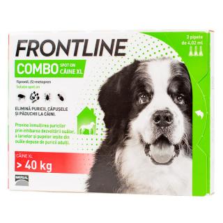 Frontline Combo Caine XL (peste 40 kg) ,   3 pipete spot-on