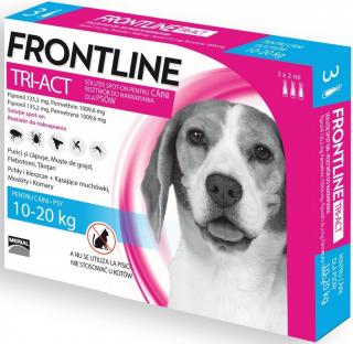 Frontline Tri-Act Caine M (10-20 kg) ,   3 pipete spot-on