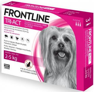 Frontline Tri-Act Caine XS (2.5-5 kg) ,   3 pipete spot-on