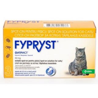 Fypryst Cat 50 mg - cutie cu 3 pipete