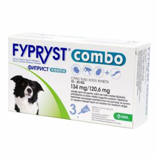 Fypryst Combo Dog M 134 mg (10-20kg) - cutie 3 pipete