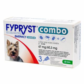 Fypryst Combo Dog S 67 mg (2-10kg) - cutie 3 pipete