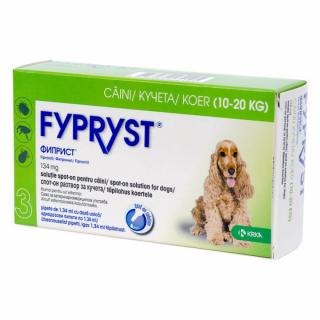 Fypryst Dog M 134 mg (10-20kg) - cutie 3 pipete