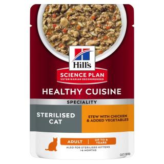 Hill s SP Feline Adult Sterilised Chicken Vegetables Stew 80 g