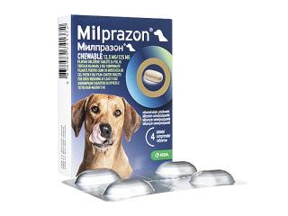 Milprazon Dog Chewable 12.5 mg 125 mg - 4 tablete