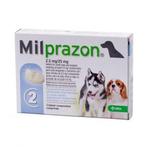 Milprazon Dog Puppy 2.5mg 25 mg - 2 tablete