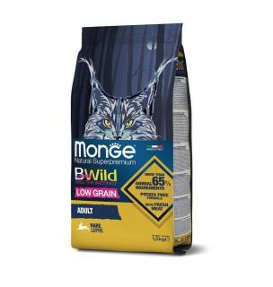 Monge Cat B-Wild Low Grain Adult - Iepure - 1.5 kg