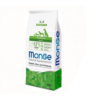 Monge Natural All Breeds Adult cu iepure orez si cartofi 12 kg