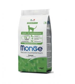 Monge Natural Monoprotein Cat Adult Iepure - 1.5 kg