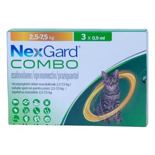 Nexgard Combo Cat L (2.5 - 7.5 kg) - 3 pipete