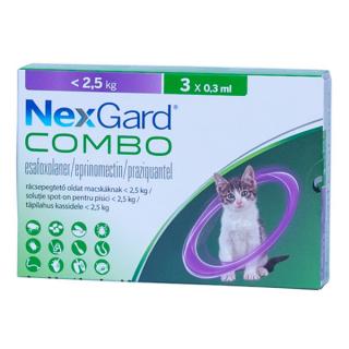 Nexgard Combo Cat S (0.8 - 2.5 kg) - 3 pipete