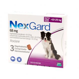 Nexgard Dog L (10-25 kg) 68 mg - 3 comprimate