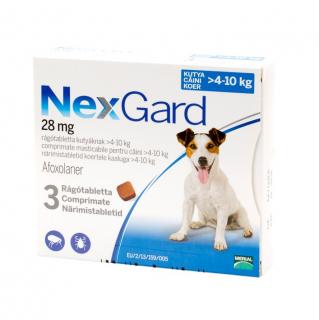 Nexgard Dog M (4-10 kg) 28 mg - 3 comprimate