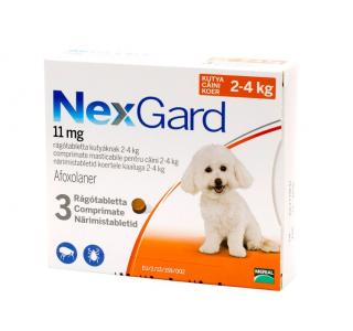 Nexgard Dog S (2-4 kg) 11 mg - 3 comprimate