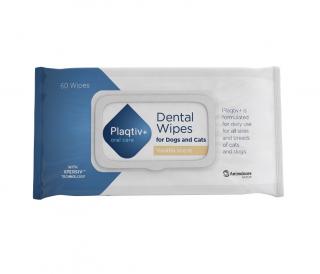 Plaqtiv+ Oral Care Wipes Vanilla - 64 servetele dentale