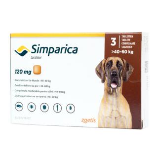 Simparica 120 mg (40-60 kg) - 3 comprimate masticabile