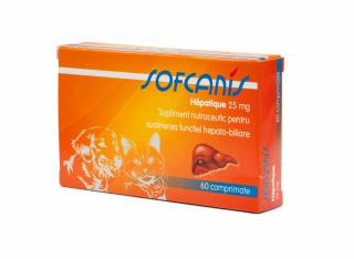 Sofcanis Caine Pisica Hepatique 25 mg ,   60 comprimate