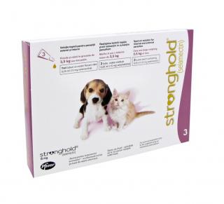 Stronghold 15 mg Caini si Pisici (sub 2.5 kg) - 3 pipete