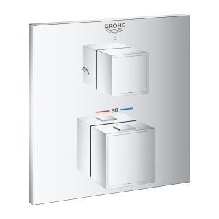 Baterie dus incastrata cu termostat si 2 iesiri Grohtherm Cube Grohe