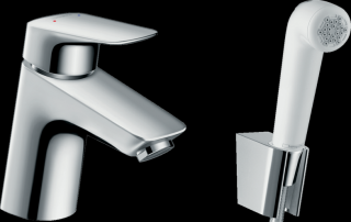 Baterie lavoar Logis Hansgrohe cu dus igienic