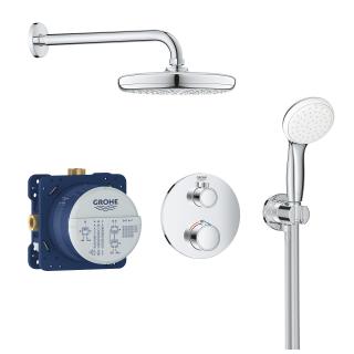 Sistem dus incastrat cu termostat Grohtherm Grohe cu cap dus Tempesta 210