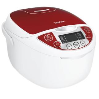 Multicooker Tefal Fuzzy Logic RK705, 750W, 5 L, 12 Programe, Timer, Alb Rosu