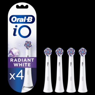 Rezerve periuta de dinti electrica Oral-B iO Radiant White, compatibile doar cu seria iO, 4 buc, Alb