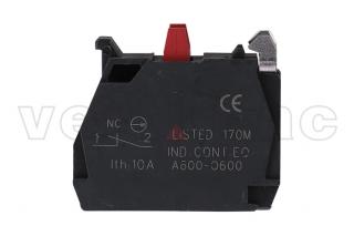 Contact normal deschis 10A cu buton rosu ZBE102  CB-102