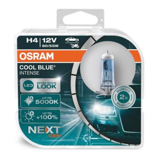 Set 2 becuri cu halogen Osram H4, 12V, 60   55W, P43t, Cool Blue NEXT GEN, 5000K