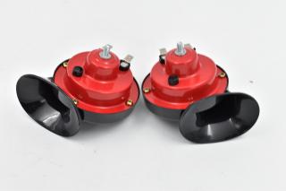 Set 2 claxoane auto fara releu 12V 002B  - DL32 - SNAIL HORN