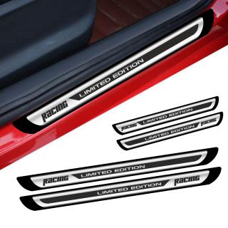 Set 4 buc protectii praguri din autocolant Crom - Racing Limited Edition