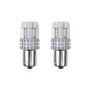 Set becuri auto cu LED CANBUS P21 R5W- R10W 22 SMD Alb 12V, 24V