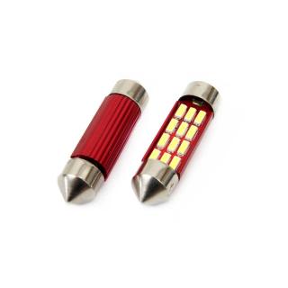 Set becuri auto cu LED CANBUS sofit C5W 12 SMD 36mm Alb 12 24V