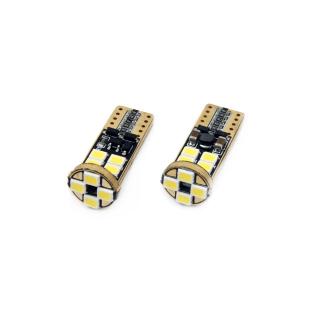 Set becuri auto cu LED CANBUS T10e W5W 12 SMD Alb 12 24V