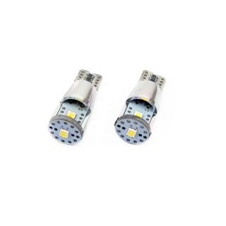 Set becuri auto cu LED CANBUS T10e W5W 3 SMD ALU Alb 12V 24V