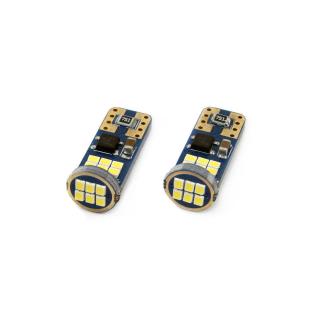 Set becuri auto cu LED CANBUS UltraBright T10e W5W 18 SMD Alb 12V 24V