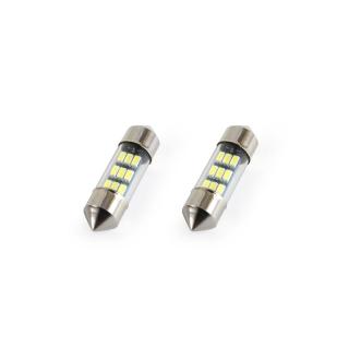 Set becuri auto cu LED sofit C5W 9 SMD 31mm Alb 12V